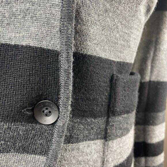 rag & bone Women’s XS striped gray Wool sweater Two Button blazer - Picture 6 of 11